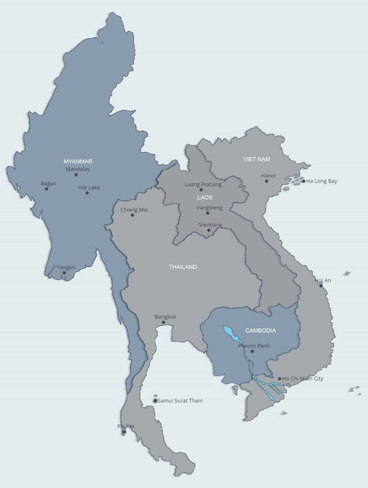 Карта На Северен Лаос