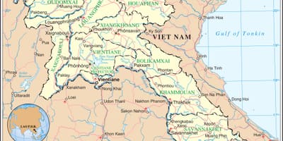 Карта на Лаос път