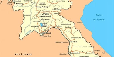 Подробна карта на Лаос
