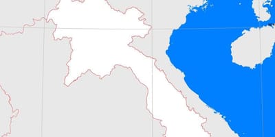 Карта на Лаос контур