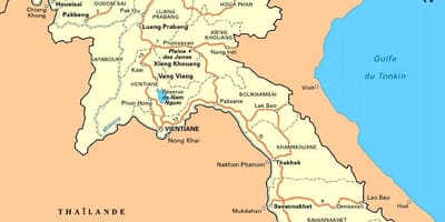 Карта На Южен Лаос