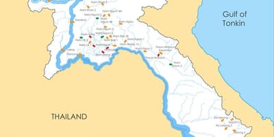 Карта на река Лаос 