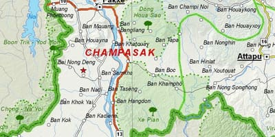 Карта тямпасак Лаос