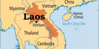 Държава Лаос върху картата на света