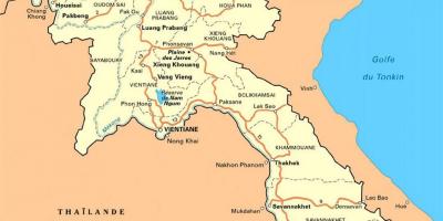 Подробна карта на Лаос