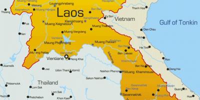 Лаос на картата